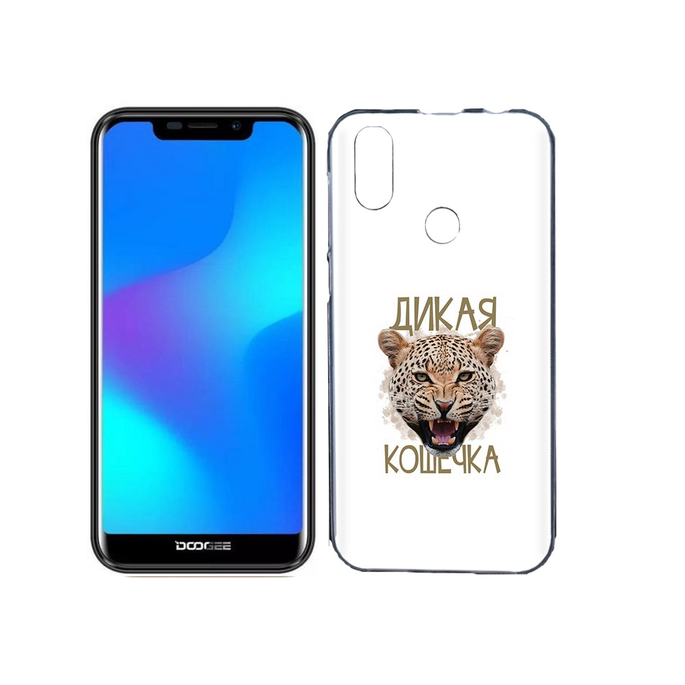 

Чехол MyPads Tocco для Doogee X70 дикая кошечка, Прозрачный, Tocco