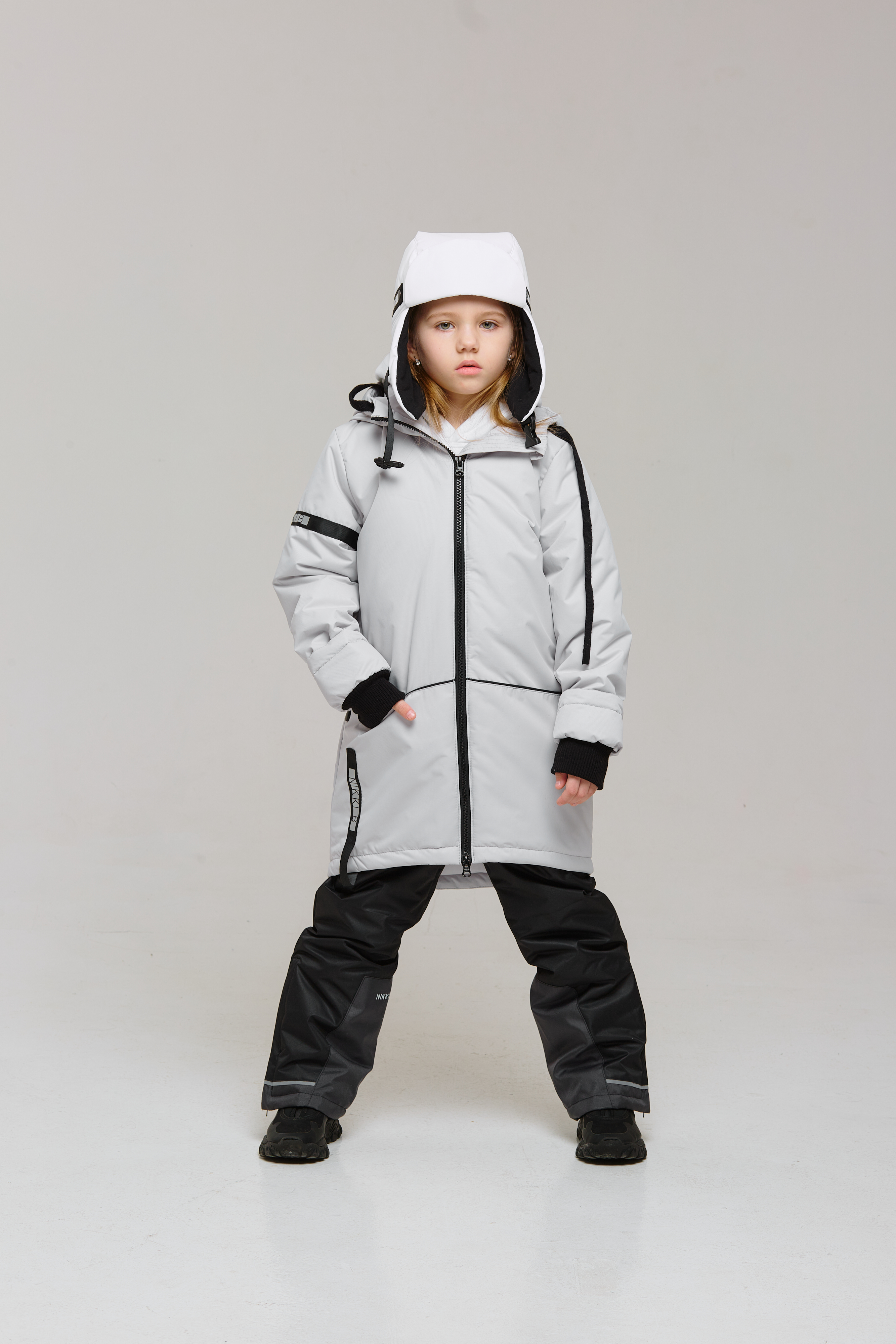 Куртка детская Nikki Bambino PMAX 016, Пепел, 152