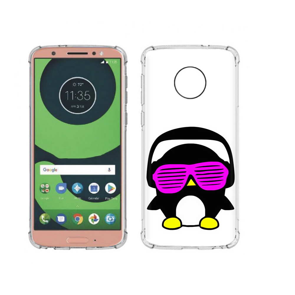 

Чехол MyPads Tocco для Motorola Moto G6 пингвин (PT99805.376.541), Прозрачный, Tocco