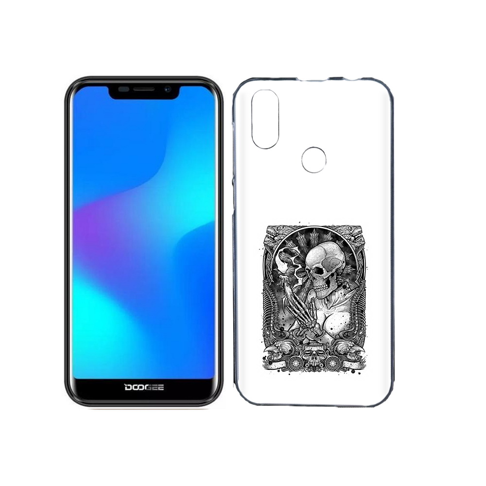 

Чехол MyPads Tocco для Doogee X70 девушка скелет, Прозрачный, Tocco