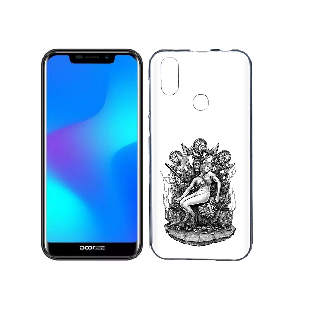 

Чехол MyPads Tocco для Doogee X70 девушка на троне, Прозрачный, Tocco
