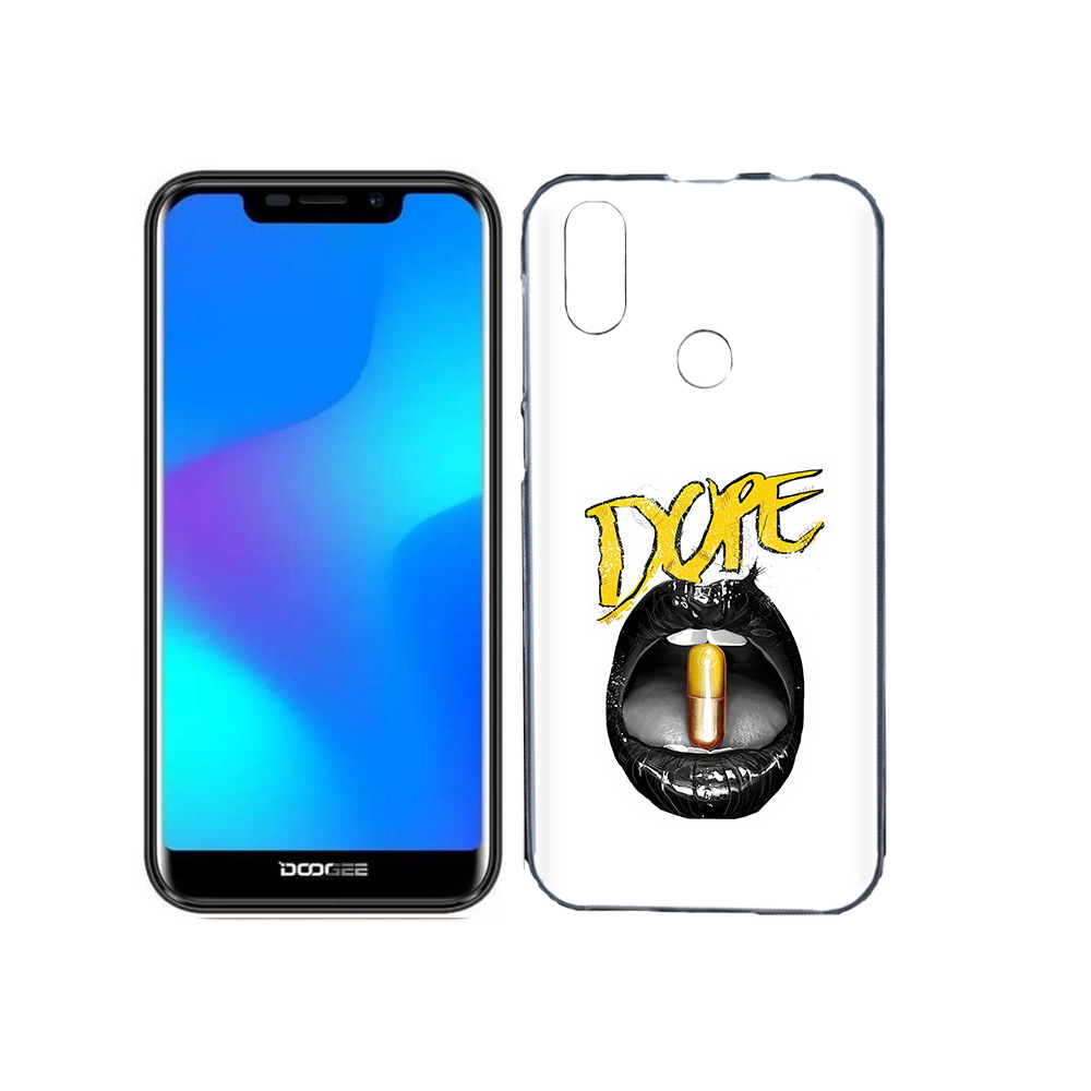 

Чехол MyPads Tocco для Doogee X70 губы, Прозрачный, Tocco