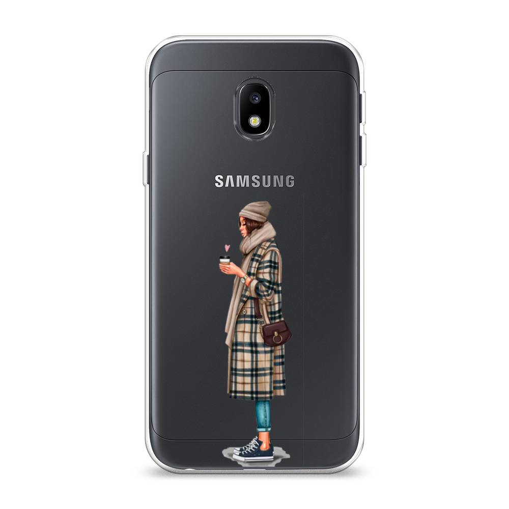 

Чехол на Samsung Galaxy J3 2017 "Утренний кофе", Коричневый;бежевый, 22550-6