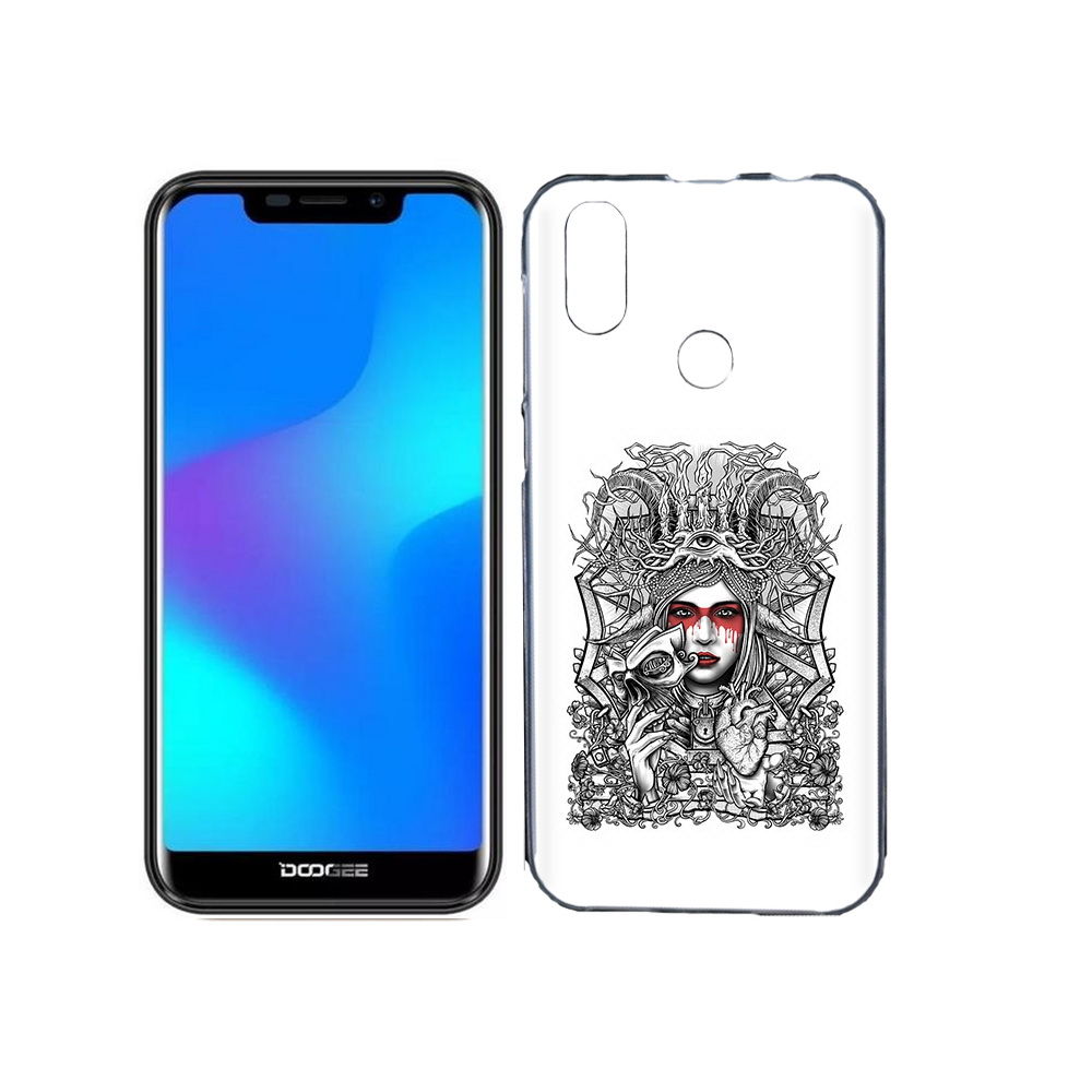 

Чехол MyPads Tocco для Doogee X70 грусная девушка, Прозрачный, Tocco