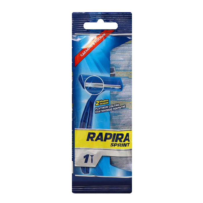 Станок бритвенный одноразовый Rapira Sprint , 1 шт в упак 5665173 женский одноразовый станок spa 4 me для бритья