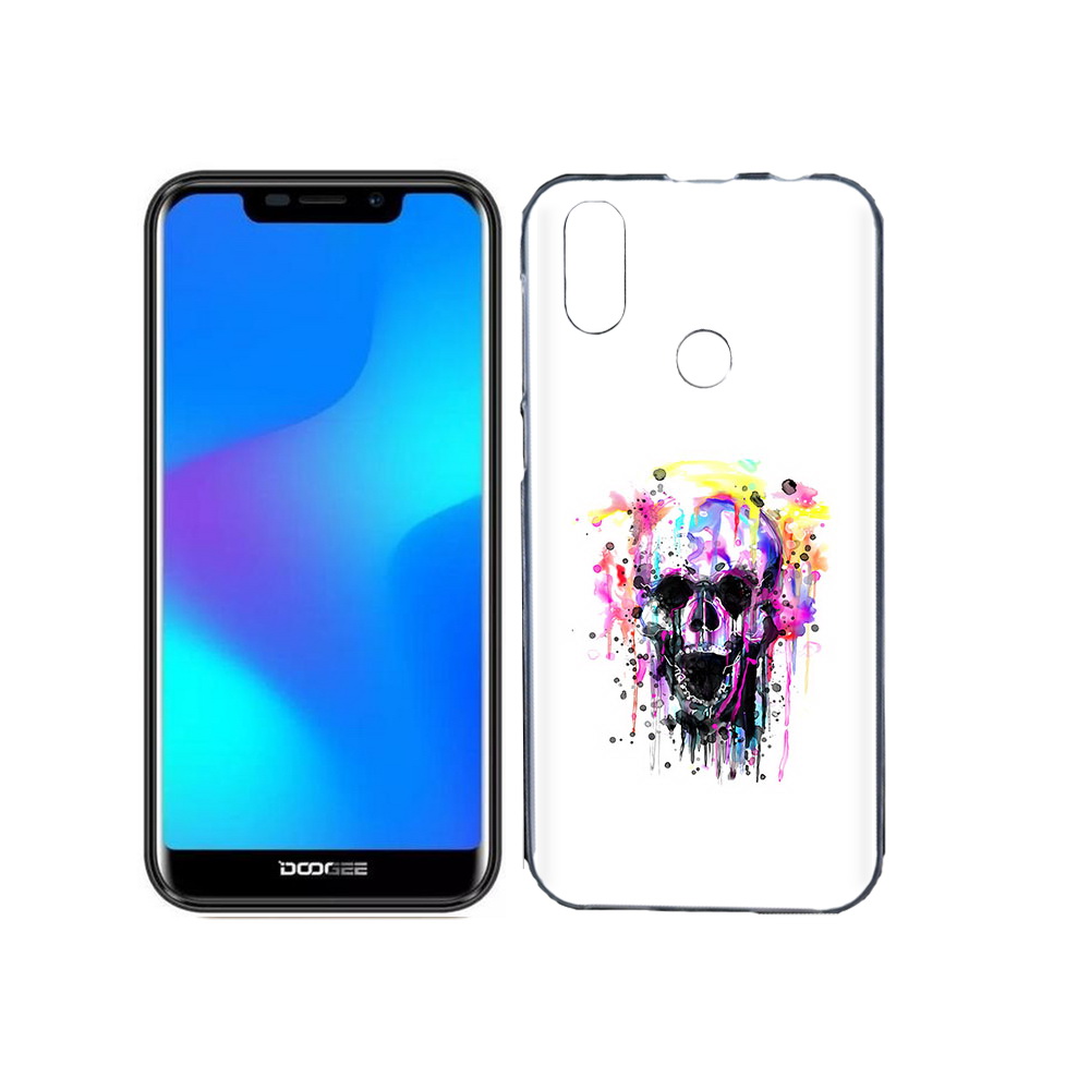 

Чехол MyPads Tocco для Doogee X70 граффити череп, Прозрачный, Tocco