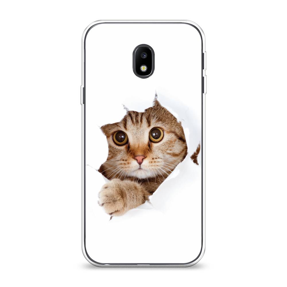

Чехол на Samsung Galaxy J3 2017 "Кот и бумага", Белый;коричневый, 22550-1