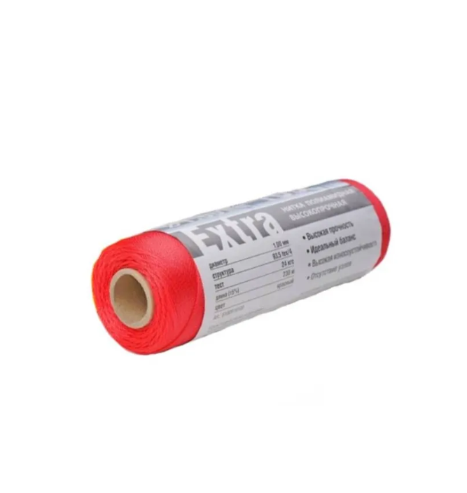 

Нитки капроновые (полиамидные) Петроканат Extra, 100 г. 93,5tex*4 (1,00 мм), 230 м,, Красный, Extra