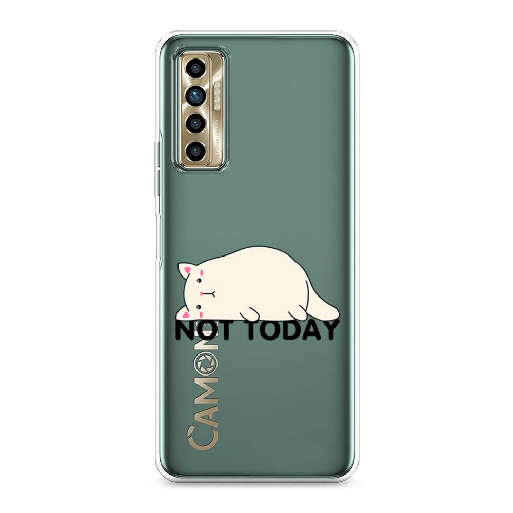 

Чехол для Tecno Camon 17P "Cat not today", Белый;розовый;черный, 300150-1