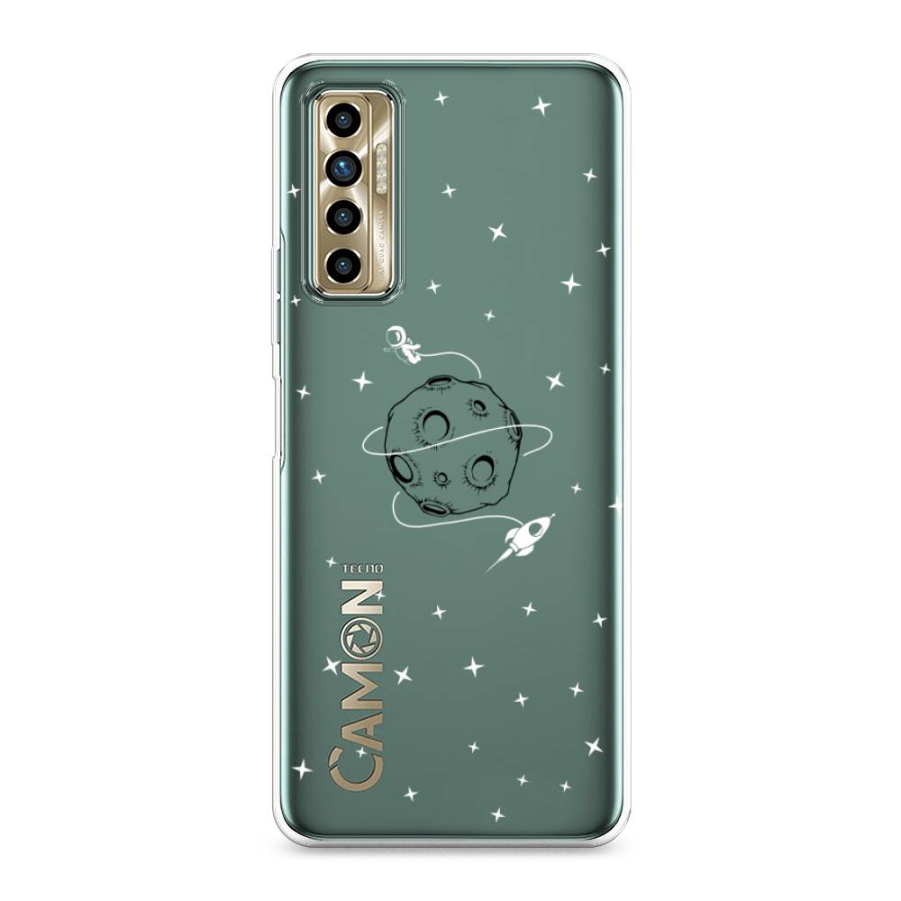 

Чехол для Tecno Camon 17P "Полет вокруг луны", Белый;серый;черный, 300150-2