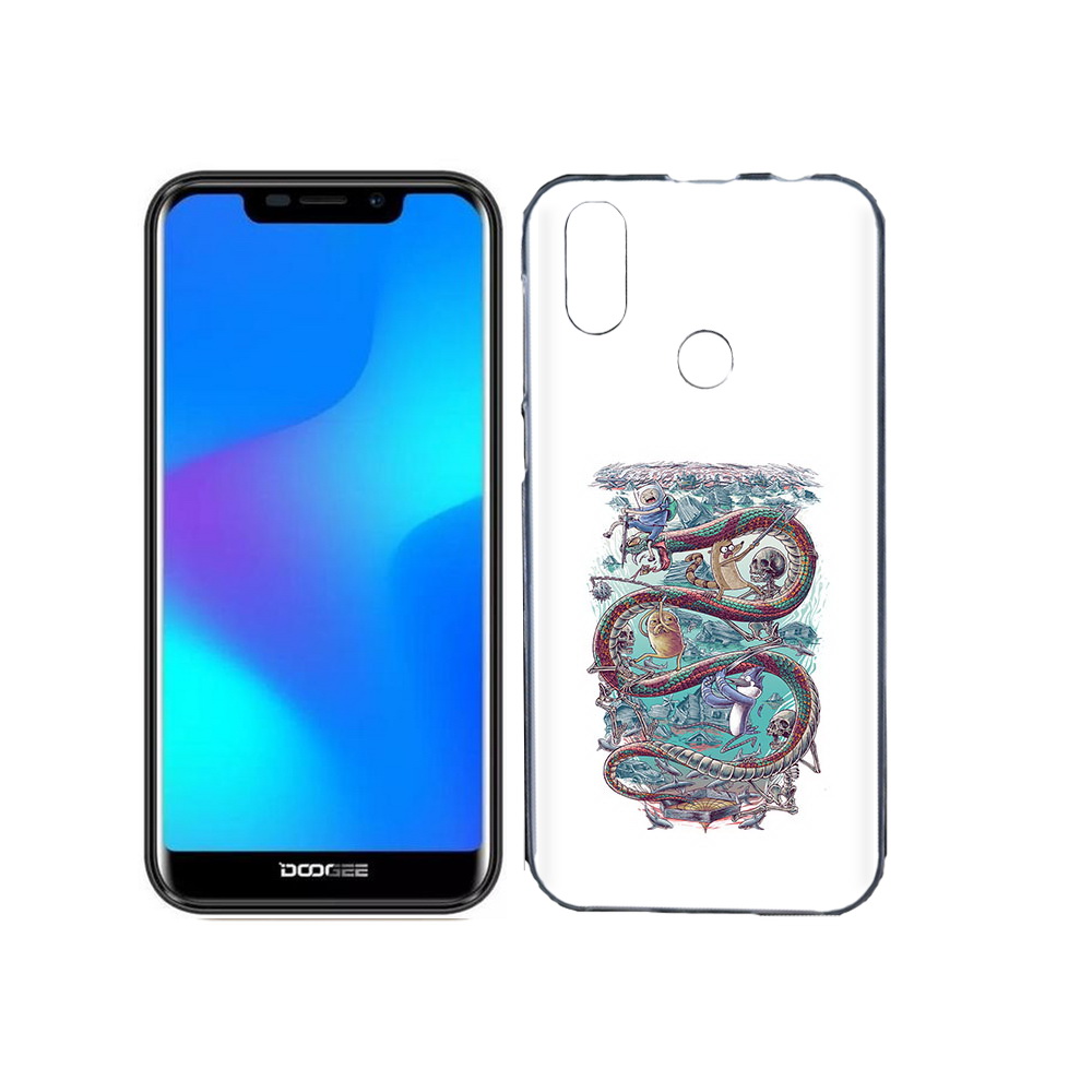 

Чехол MyPads Tocco для Doogee X70 время приключений страшилка, Прозрачный, Tocco