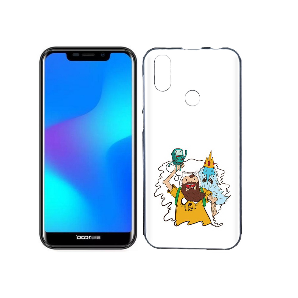 

Чехол MyPads Tocco для Doogee X70 время приключений старый Финн, Прозрачный, Tocco