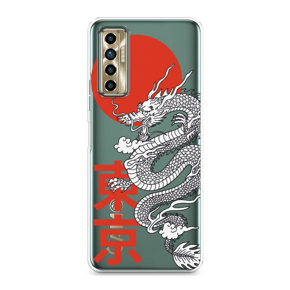 

Чехол для Tecno Camon 17P "Китайский дракон", Черный;красный;белый, 300150-1