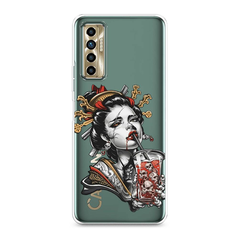 

Чехол для Tecno Camon 17P "Опасная гейша", Красный;черный;серый, 300150-4