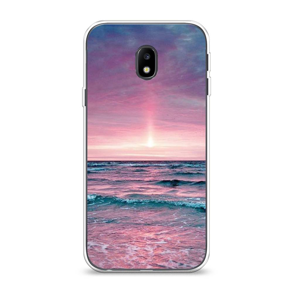 

Чехол на Samsung Galaxy J3 2017 "Восход 3", Розовый;голубой, 22550-2