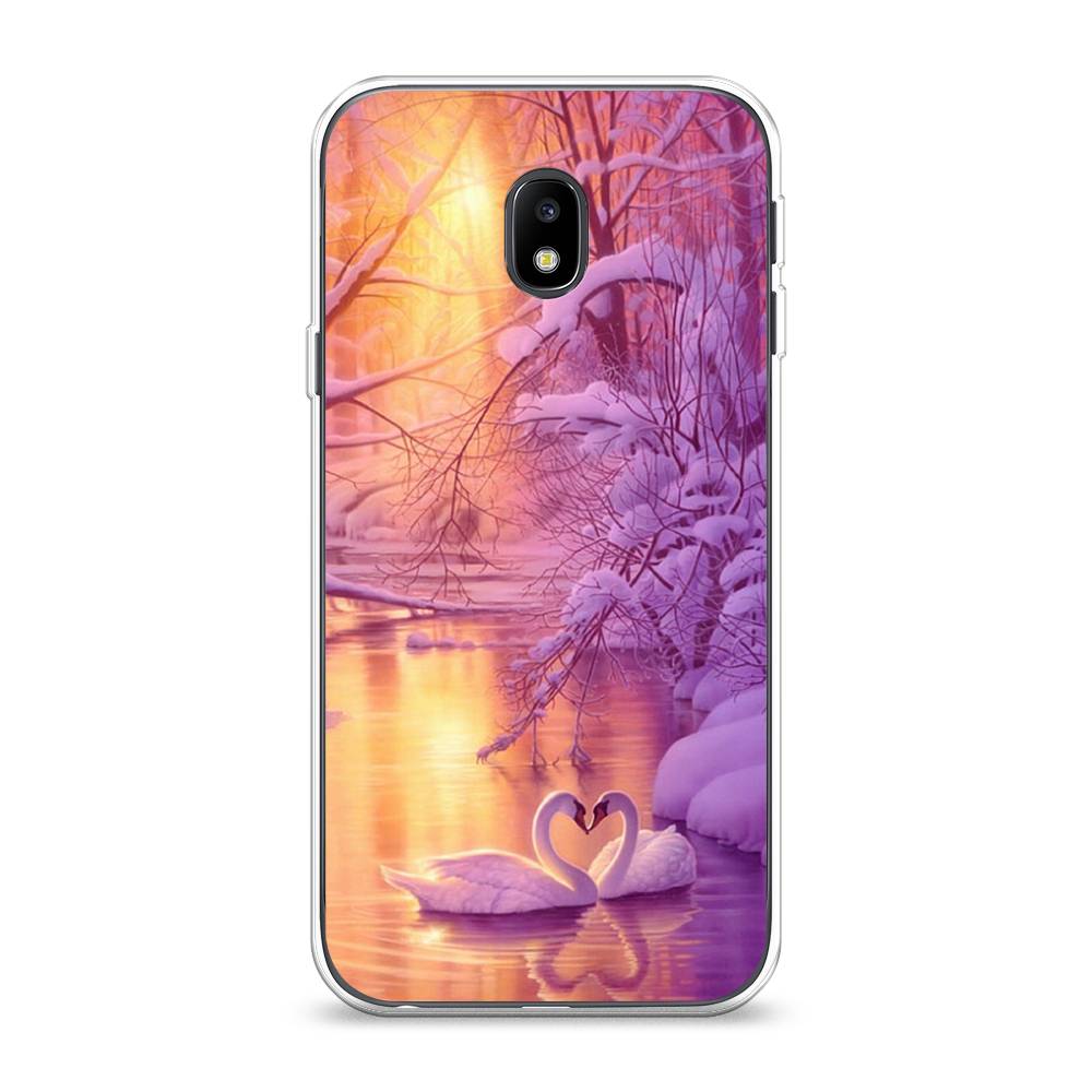 

Чехол на Samsung Galaxy J3 2017 "Зима 1", Фиолетовый;желтый, 22550-2