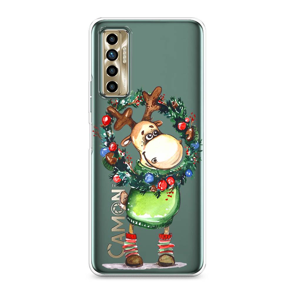 

Чехол для Tecno Camon 17P "Олень с новогодним венком", 300150-4
