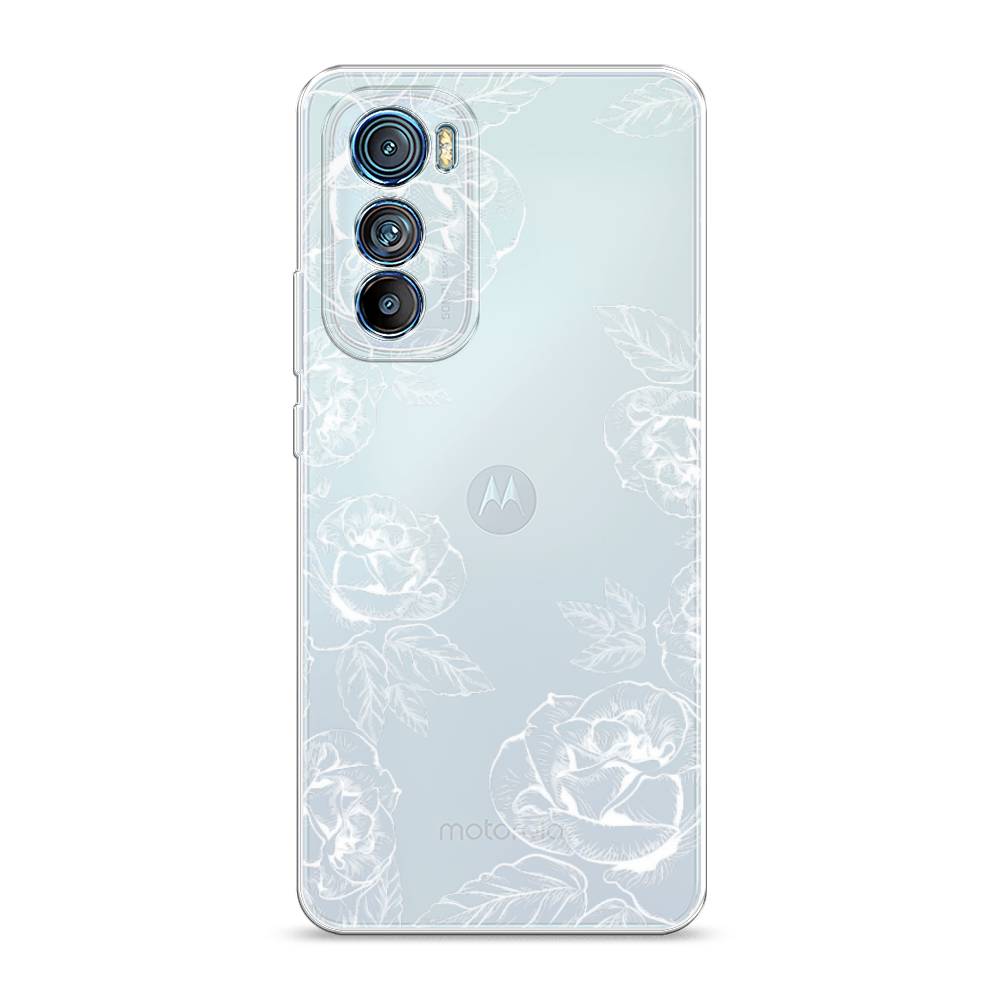 

Чехол на Motorola Edge 30 "Розы графика", Черный;серый, 243250-2