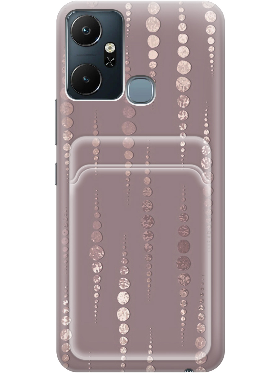 

Силиконовый чехол на Infinix Smart 6 Plus с рисунком "Монеты в розовых песках", Белый;розовый, 20011990