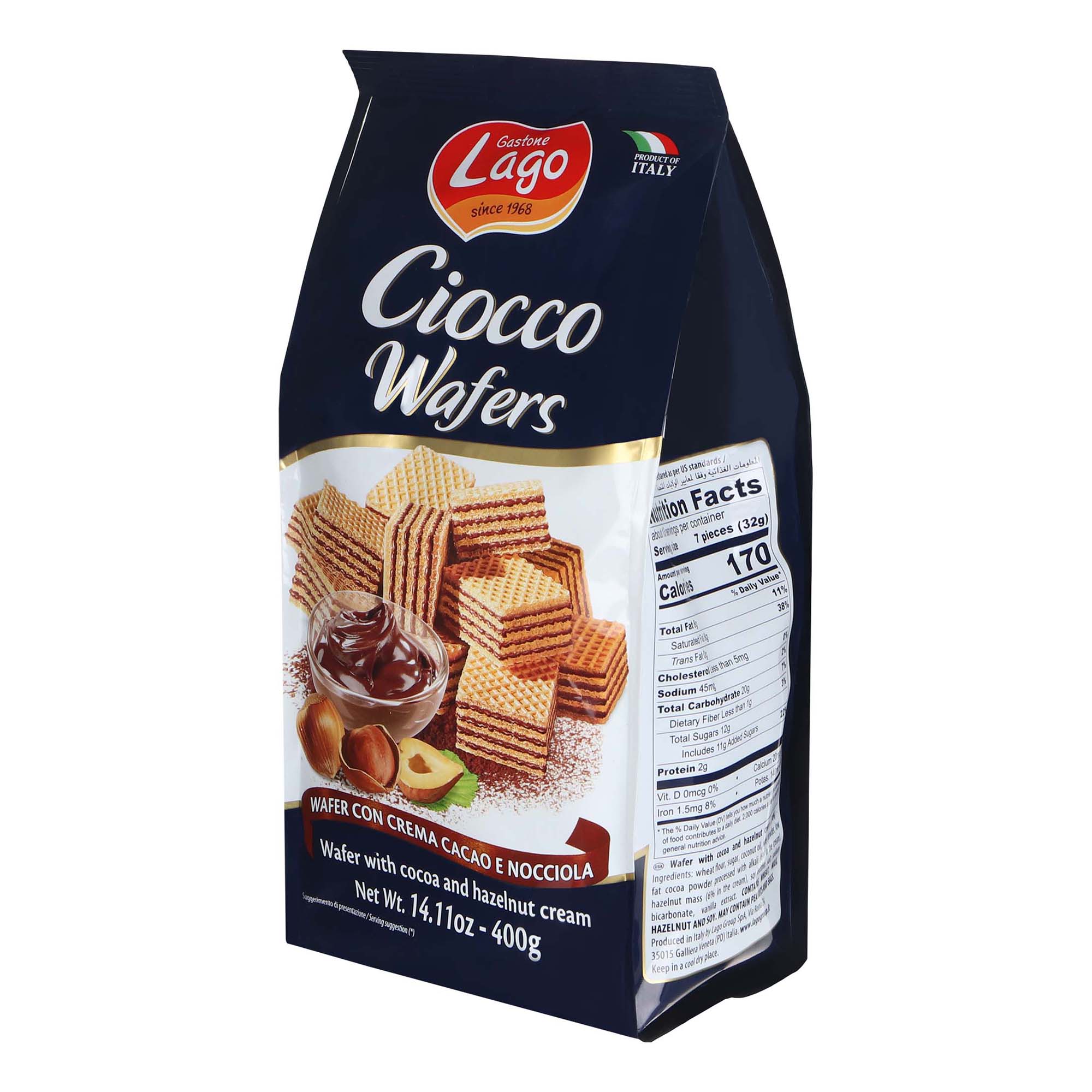 Вафли Gastone Lago Wafers Ciocco фундук-шоколад 400 г