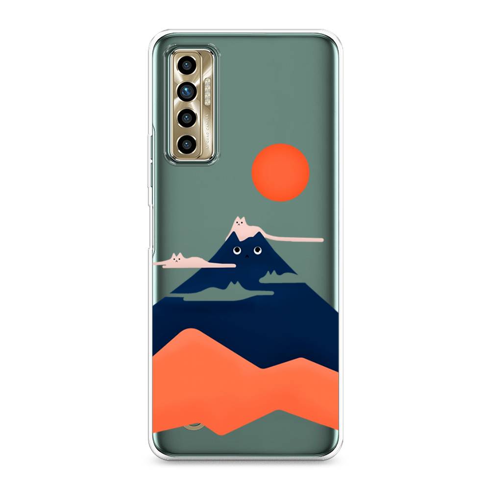 

Чехол для Tecno Camon 17P "Кот-гора", Черный;оранжевый, 300150-4