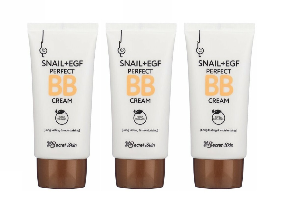 ББ крем SECRET SKIN с экстрактом улитки SNAIL EGF PERFECT BB CREAM 50мл 3 шт