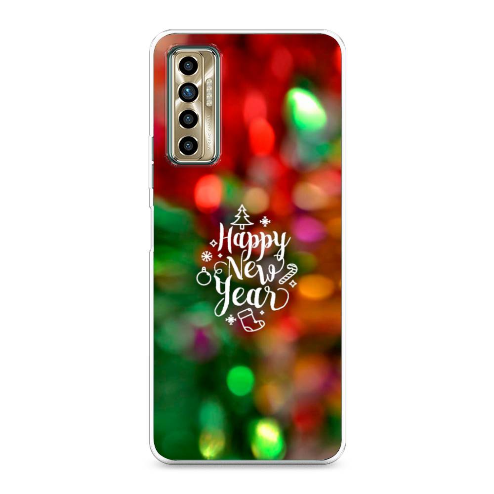 

Чехол для Tecno Camon 17P "Новый Год на елке", Зеленый;красный;желтый, 300150-5