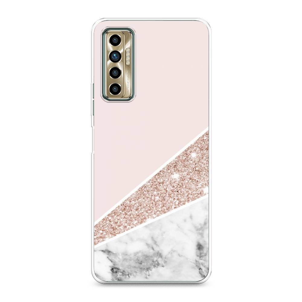 

Чехол для Tecno Camon 17P "Блестящий розовый мрамор", 300150-3