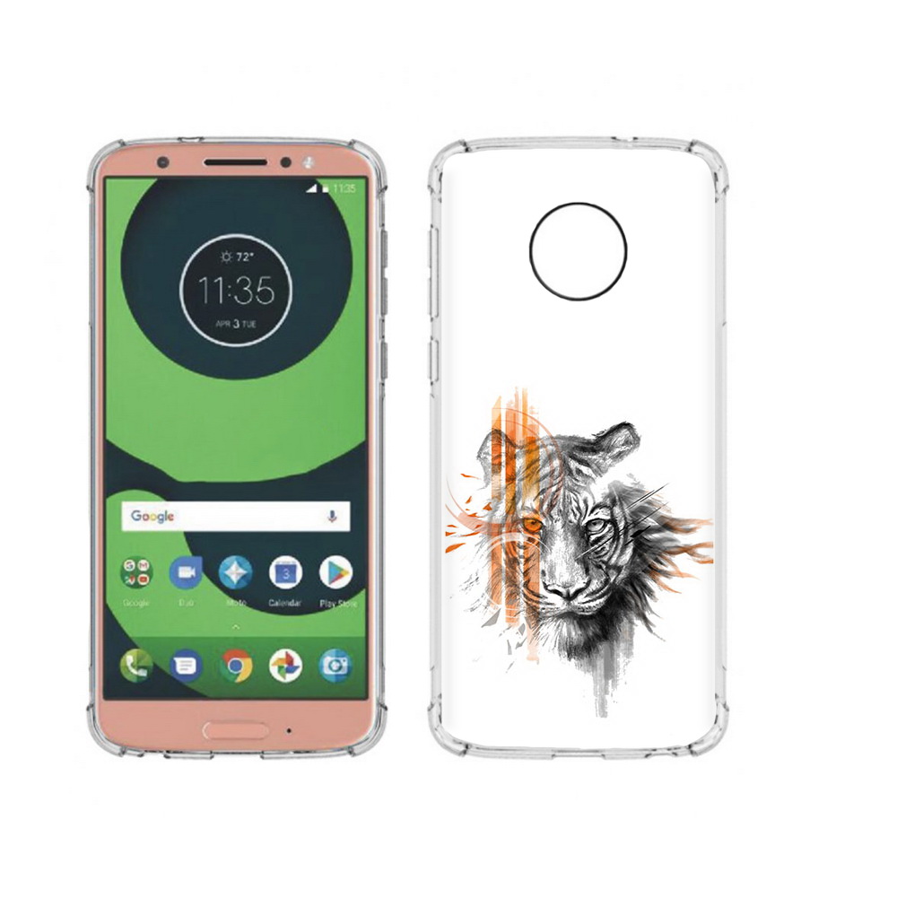 

Чехол MyPads Tocco для Motorola Moto G6 огненный тигр (PT99805.376.526), Прозрачный, Tocco