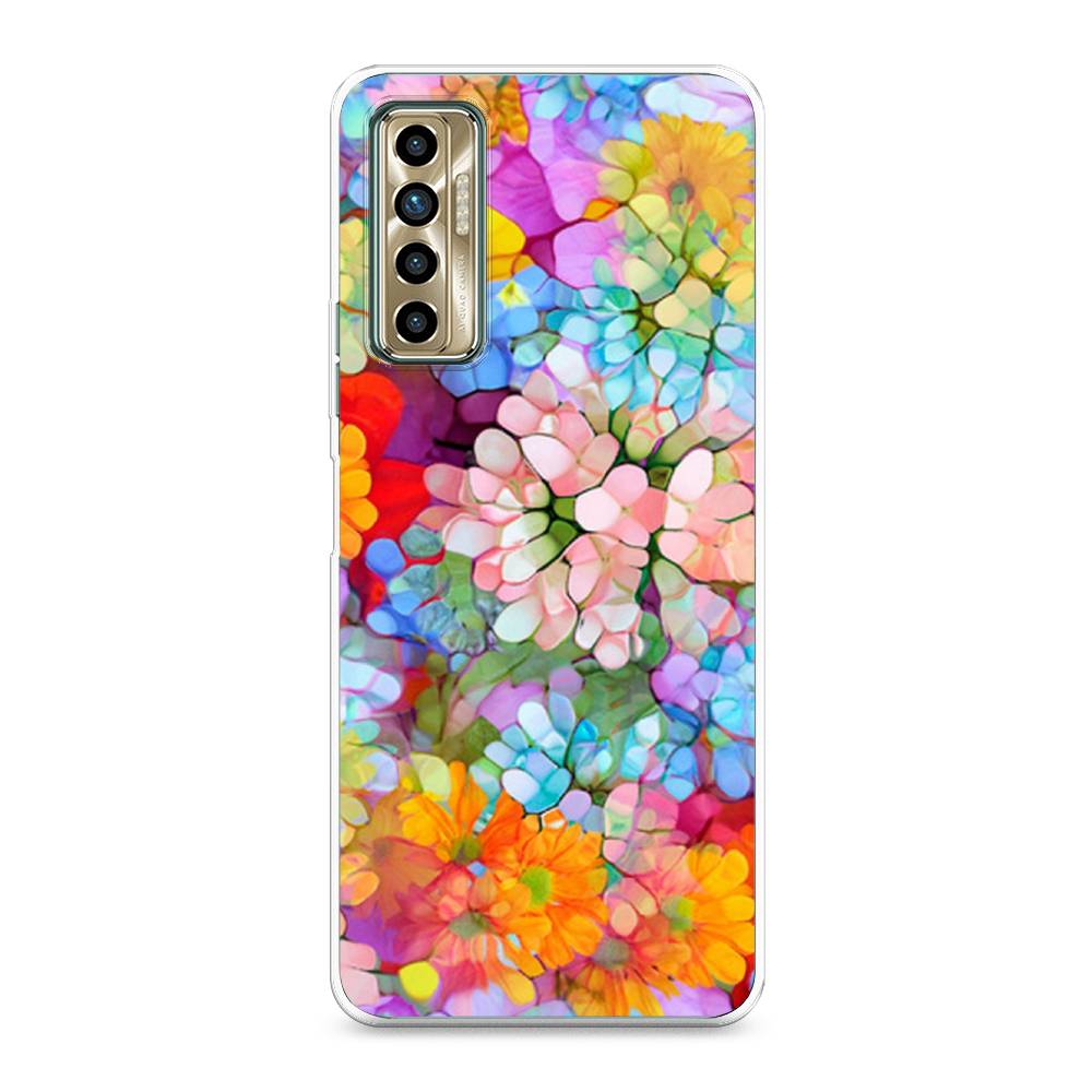 

Чехол для Tecno Camon 17P "Цветы витраж", Оранжевый;розовый;голубой, 300150-3