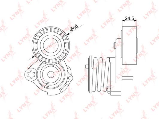 

Натяжитель приводного ремня LYNXauto PT-3225