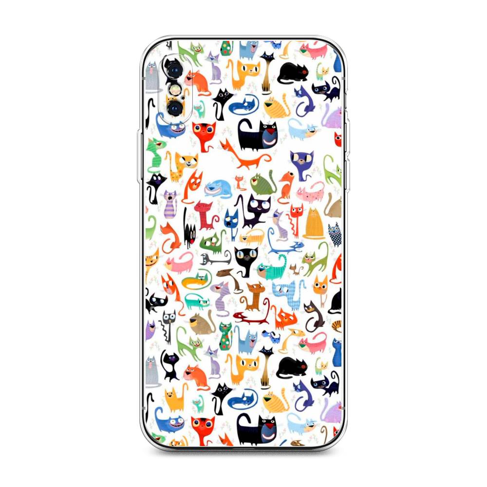 

Чехол на Apple iPhone XS Max "Цветные коты", Разноцветный, 11950-1