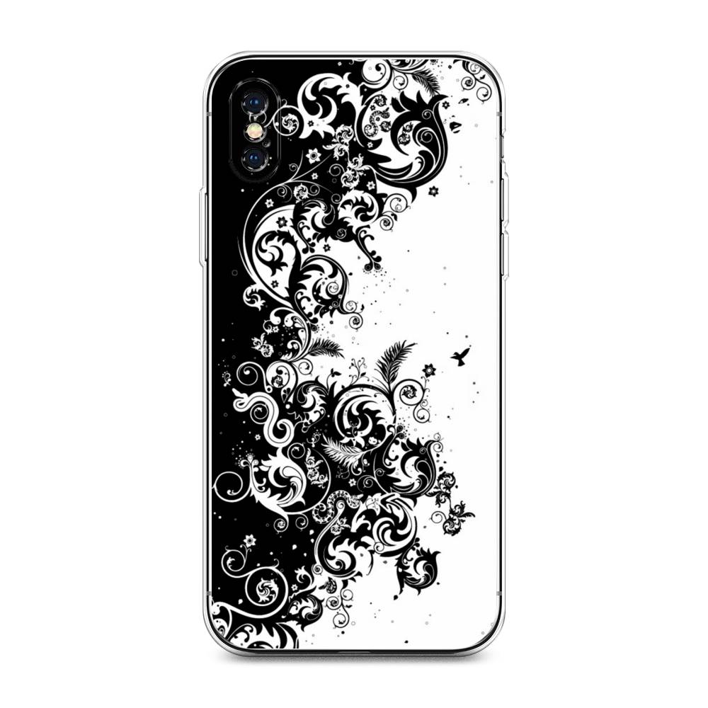 

Чехол на Apple iPhone XS Max "Черно белый узор", Белый;черный;серый, 11950-3