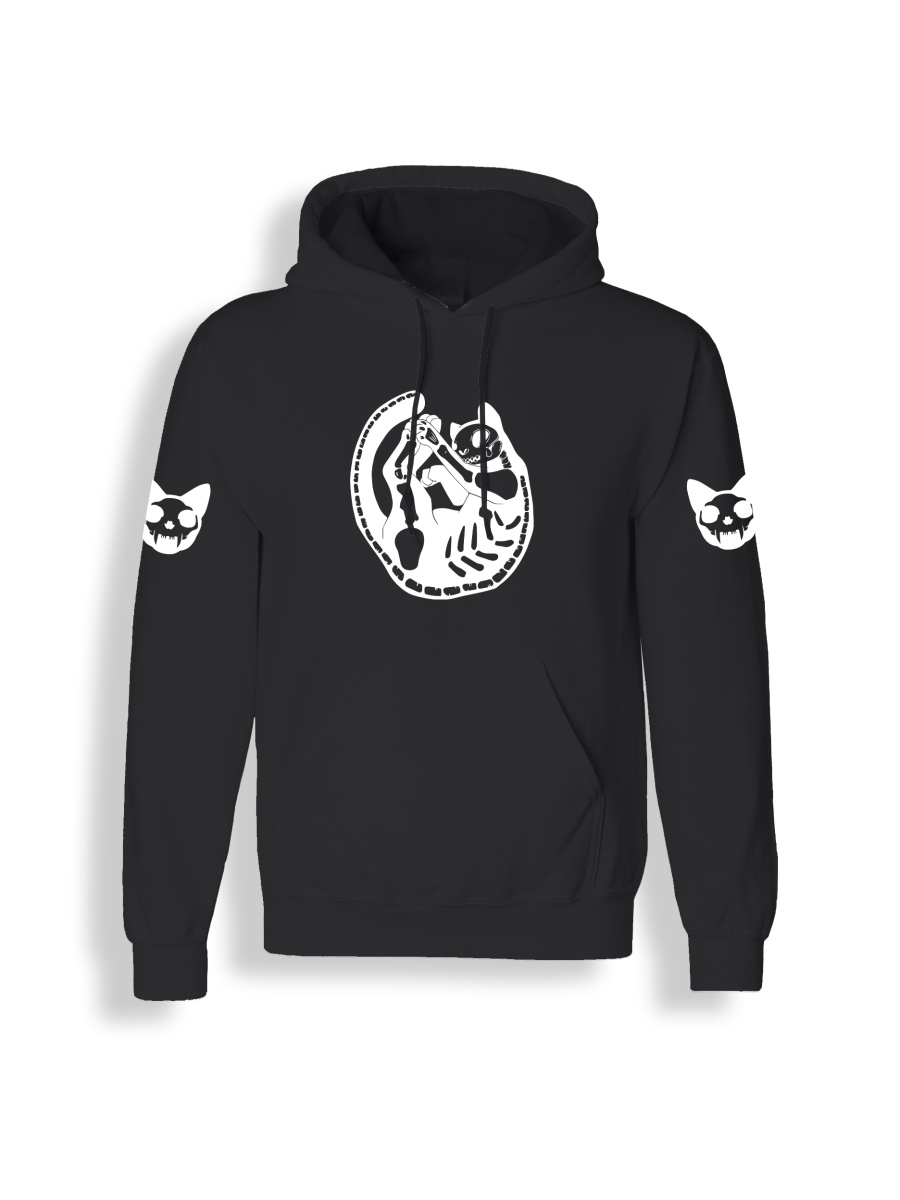

Худи унисекс СувенирShop Скелет кошки/Кот/Cat 2 черное S, Черный, "Скелет кошки/Кот/Cat" 2