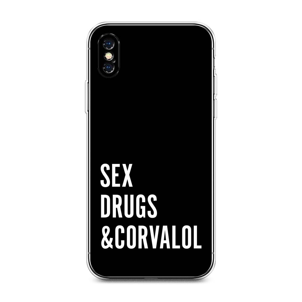 

Чехол на Apple iPhone XS Max "Corvalol", Черный;серый;белый, 11950-6