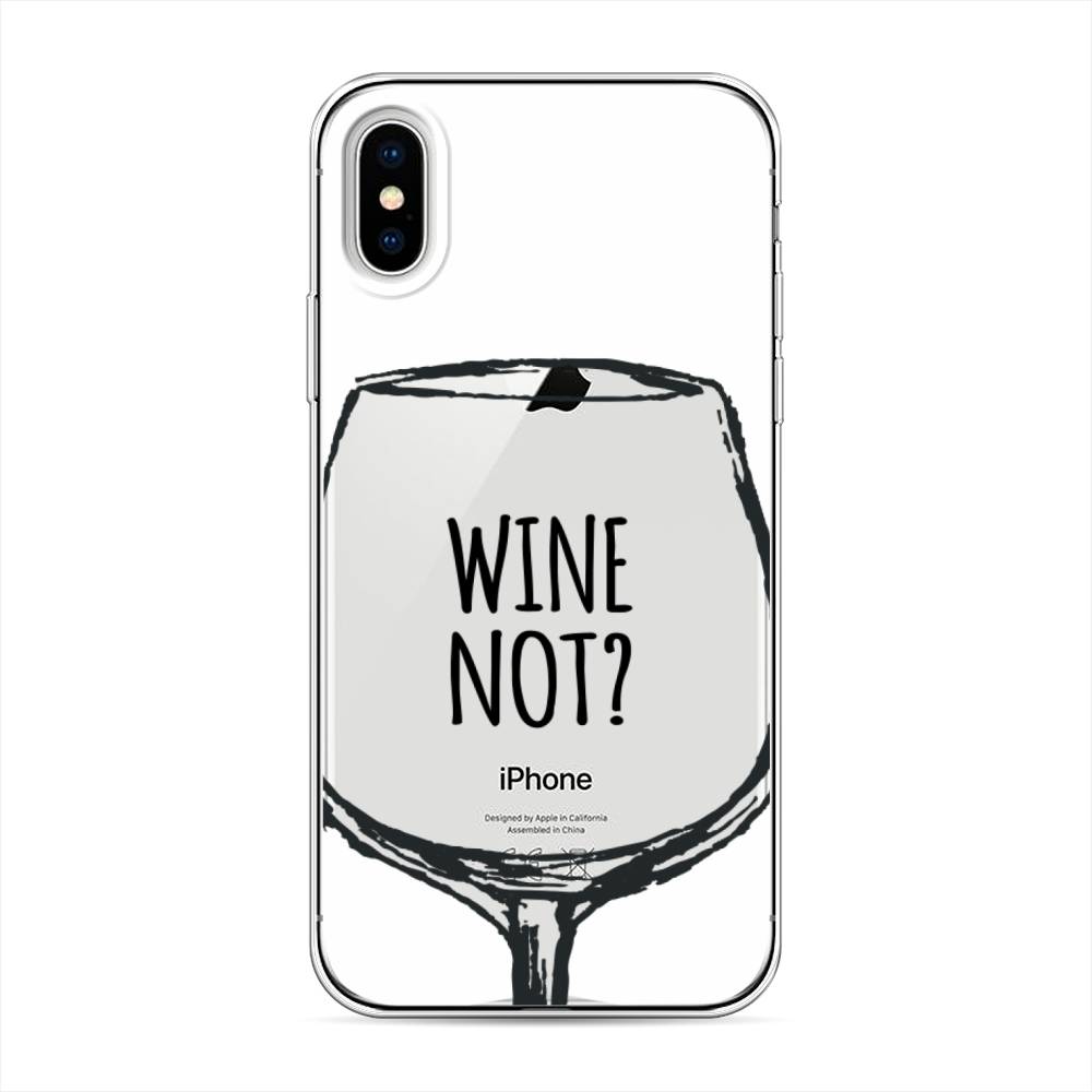 

Чехол на Apple iPhone XS "Wine not white", Белый, 11850-6