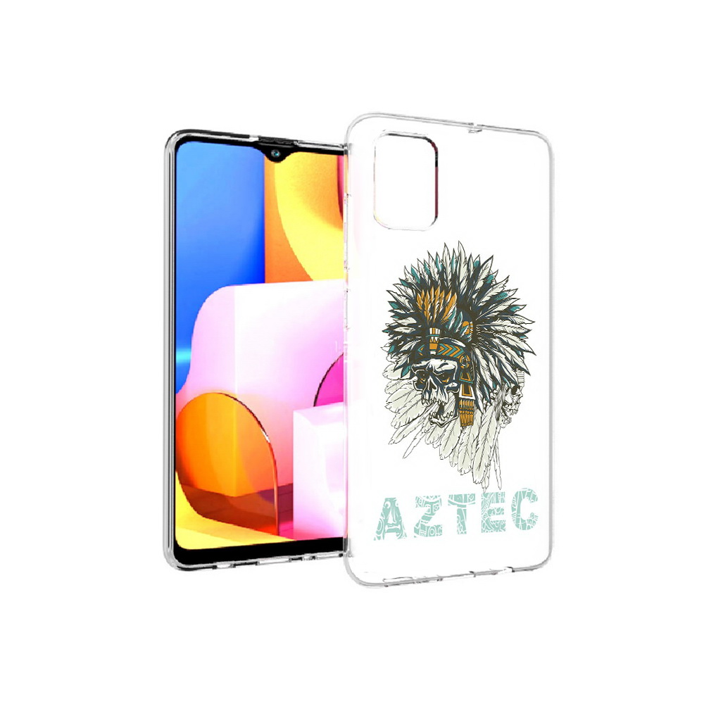 

Чехол MyPads Tocco для Samsung Galaxy A71 скелет индеец (PT142122.485.602), Прозрачный, Tocco