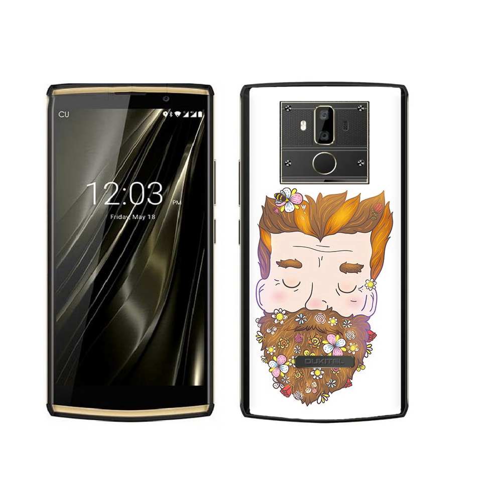 

Чехол MyPads Tocco для Oukitel K7 мужчина с цветами в бороде, Прозрачный, Tocco