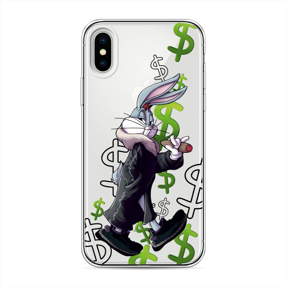 

Чехол на Apple iPhone XS "Rich Bugs Bunny", Зеленый;черный;голубой, 11850-6