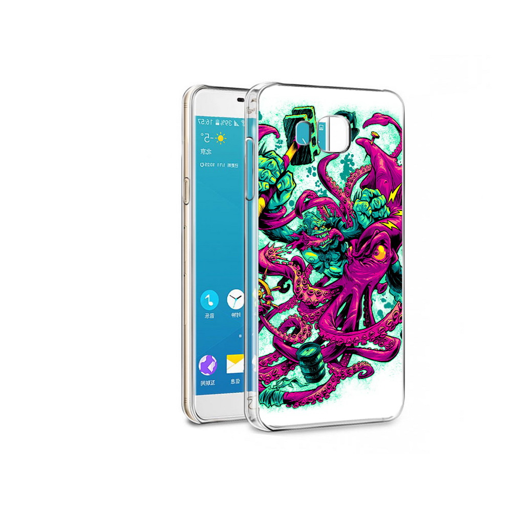 

Чехол MyPads Tocco для Samsung Galaxy Alpha фиолетовый кракен (PT13063.503.657), Прозрачный, Tocco