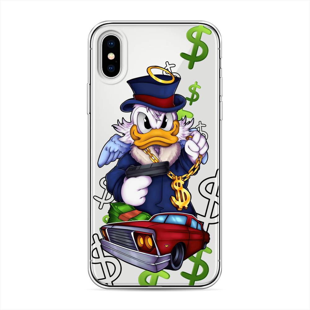 

Чехол на Apple iPhone XS "Scrooge McDuck with a Gold Chain", Красный;синий;белый, 11850-6