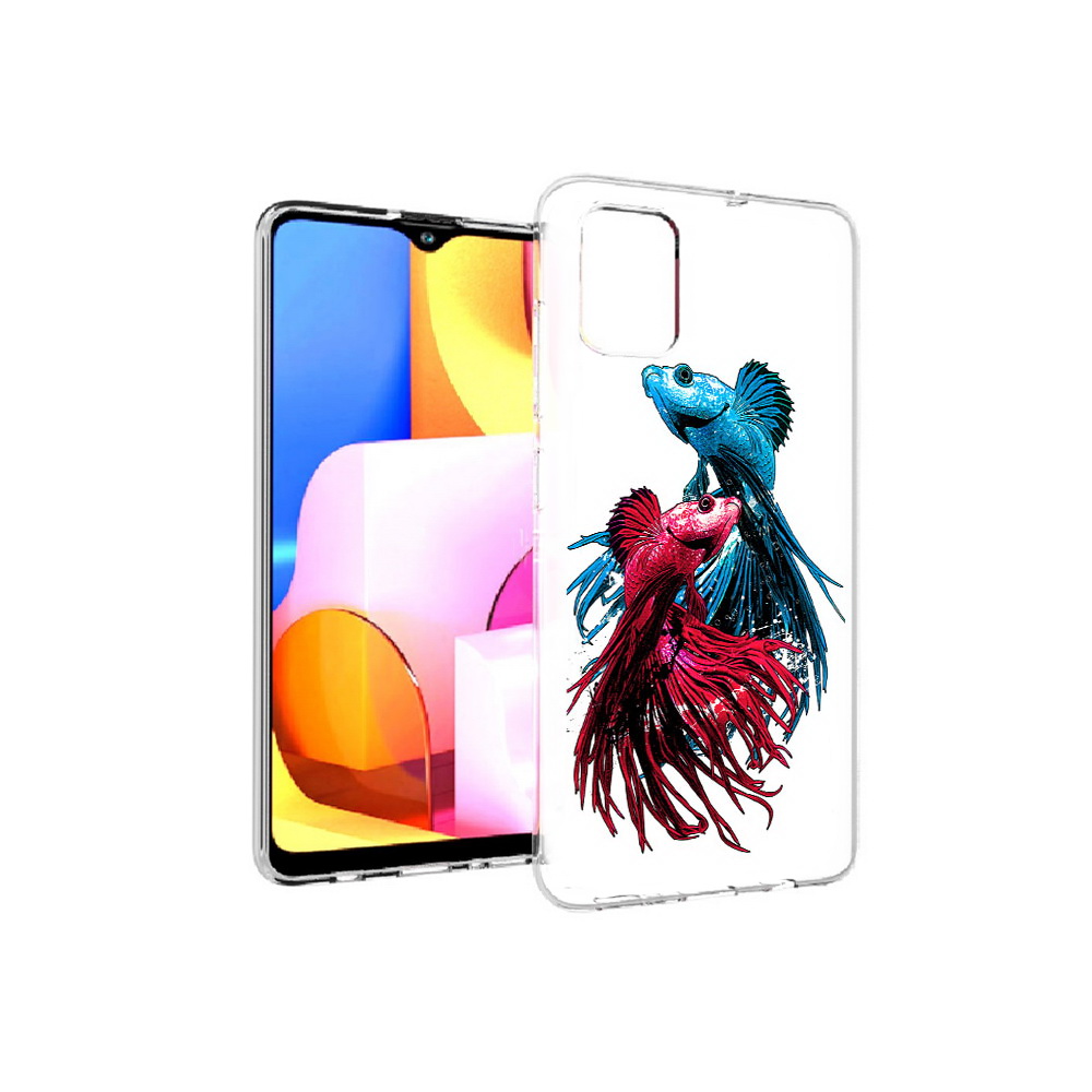 

Чехол MyPads Tocco для Samsung Galaxy A71 рыбы петушки (PT142122.485.592), Прозрачный, Tocco
