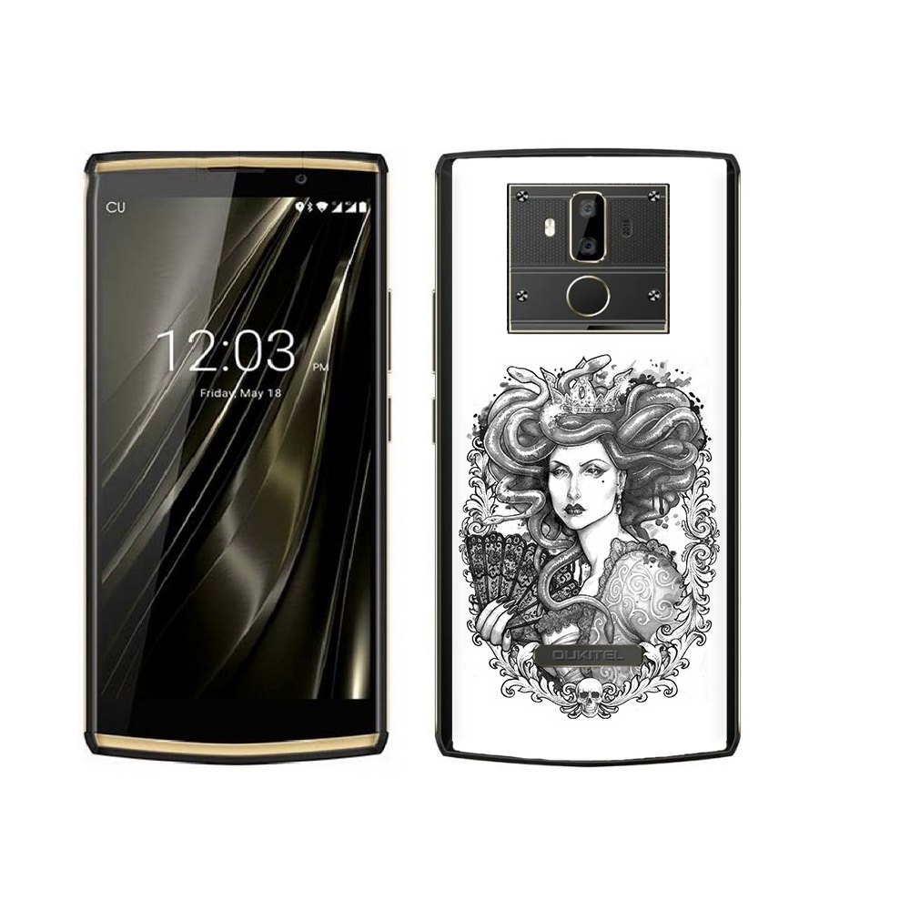 

Чехол MyPads Tocco для Oukitel K7 медуза черно белый, Прозрачный, Tocco