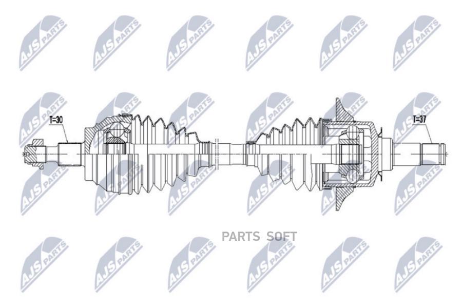 

Полуось Mercedes Gl450/Gl550 W166 4.7.5.5 2012-, Gle320 15- /Atm,Перед,Лев/