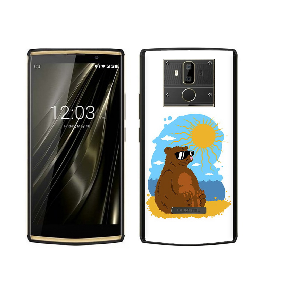 

Чехол MyPads Tocco для Oukitel K7 медведь на чиле, Прозрачный, Tocco