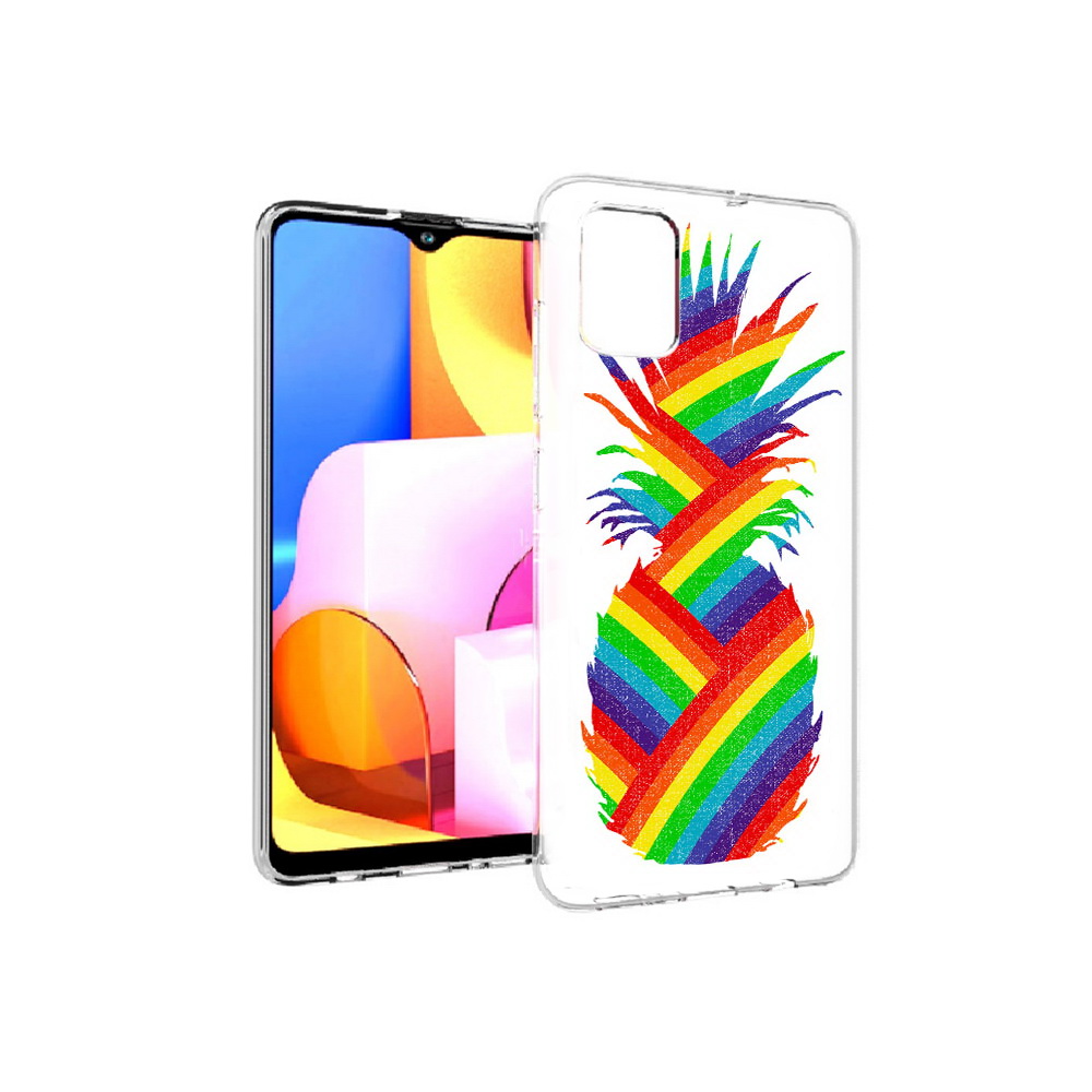 

Чехол MyPads Tocco для Samsung Galaxy A71 радужный ананас (PT142122.485.566), Прозрачный, Tocco