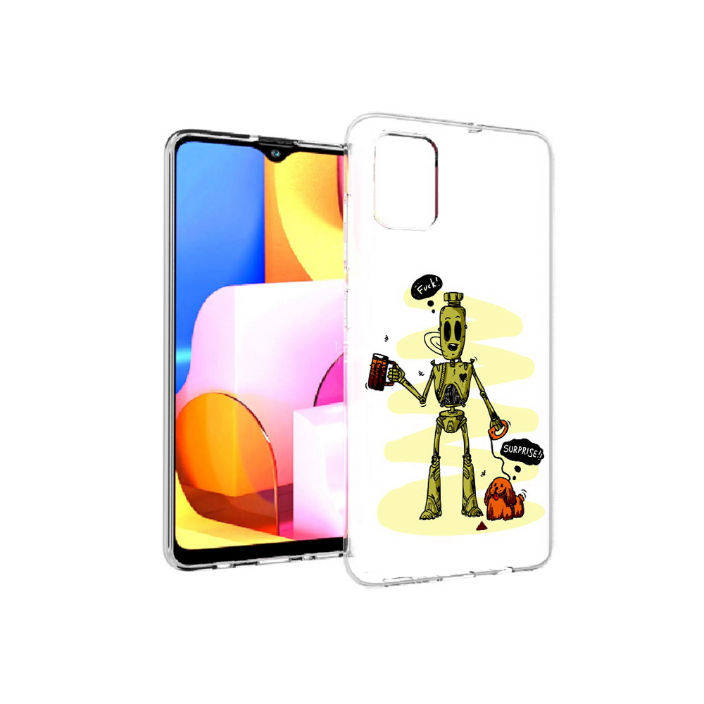 

Чехол MyPads Tocco для Samsung Galaxy A71 прикольный робот (PT142122.485.557), Прозрачный, Tocco
