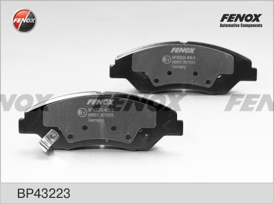

Тормозные колодки FENOX передние правые/левые дисковые bp43223