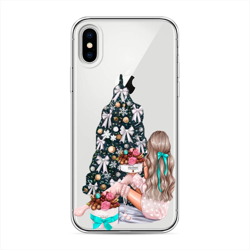 

Чехол для Apple iPhone XS "New Year", Зеленый;бежевый;голубой, 11850-5