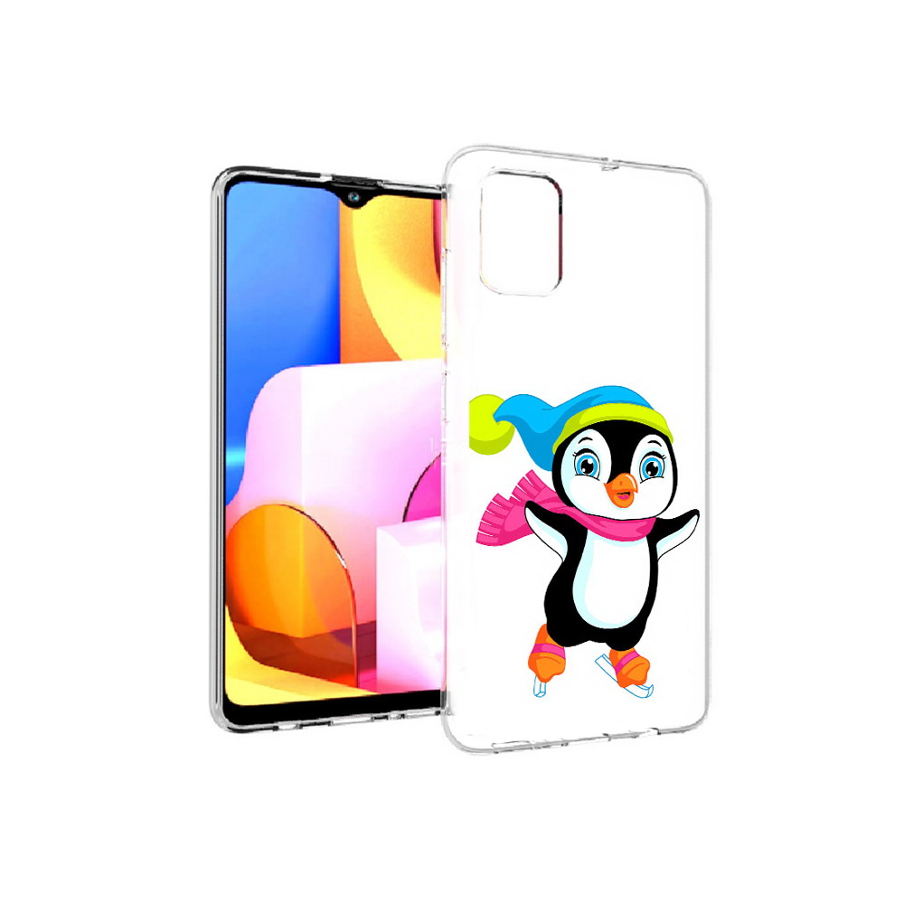 Чехол MyPads Tocco для Samsung Galaxy A71 пингвин на коньках (PT142122.485.540)